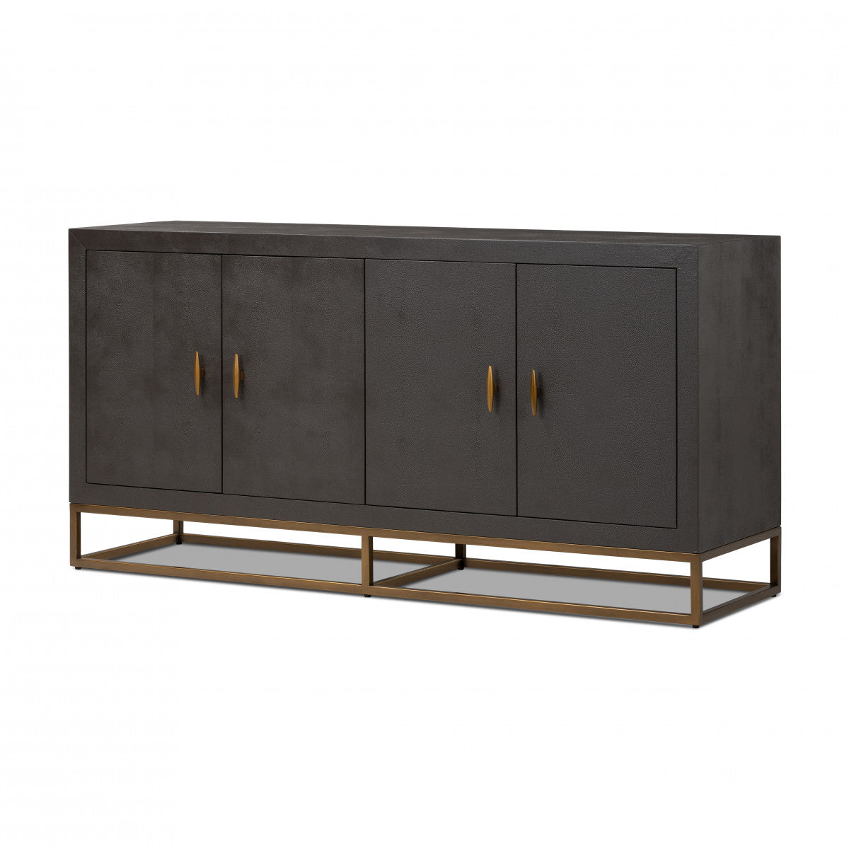 DI Designs Hampton Brown Shagreen & Bronze Sideboard | 4 Doors